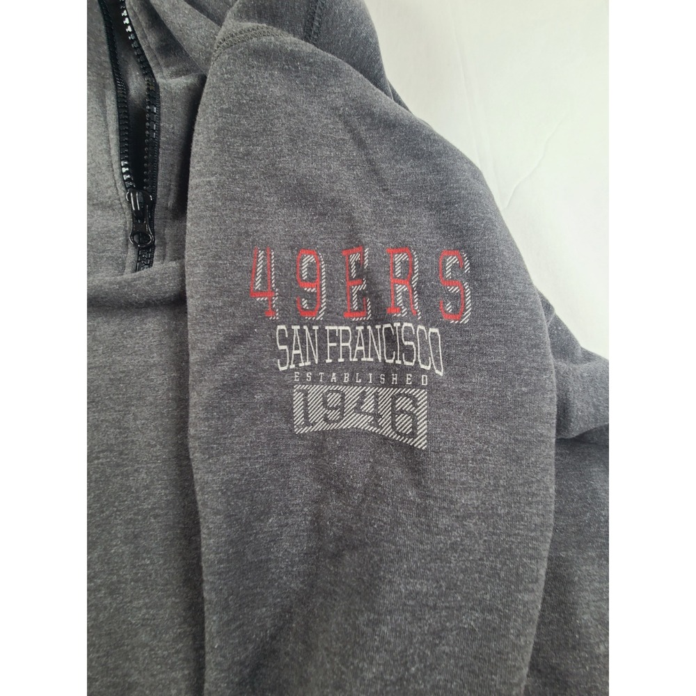 '47 San Francisco 49ers Sweater Mens Large Gray Quarter Zip Football Team NFL - Picture 3 of 6